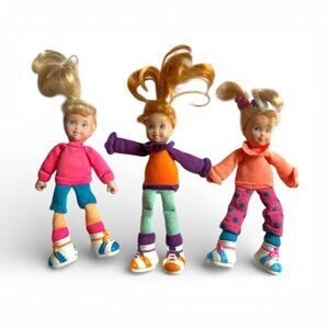 3 Vintage 1990 ERTL PK Playground Kids  7" Doll